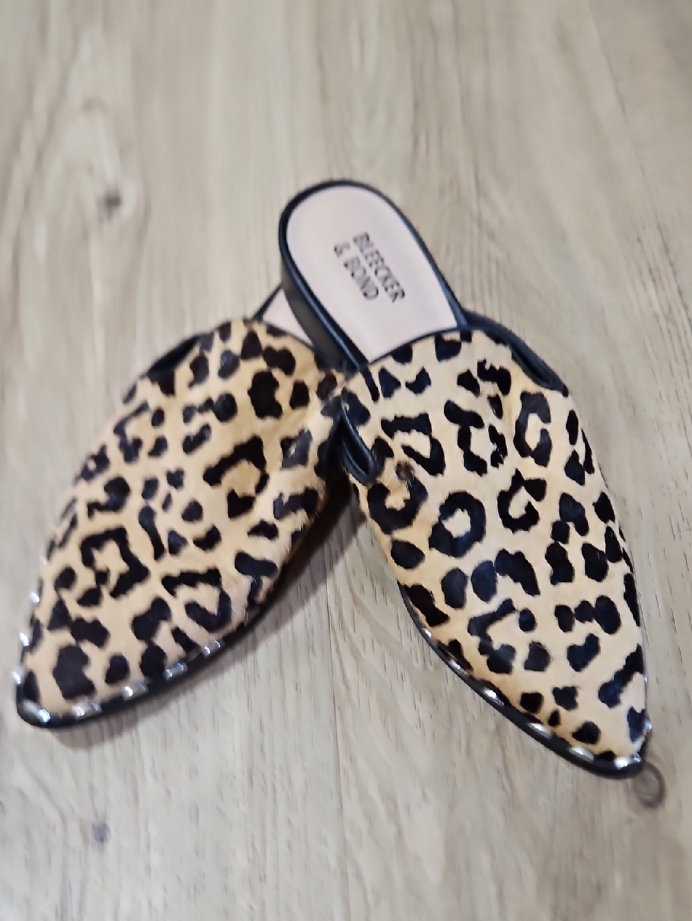 Leopard Print Slip-On Mules by Forever 21 - Tan & Black